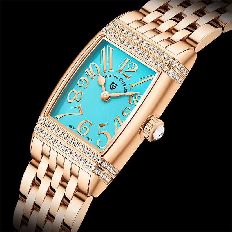 Pagani Design PD-1737 Tiffany Blue Dial Rose tone Ladies Watch